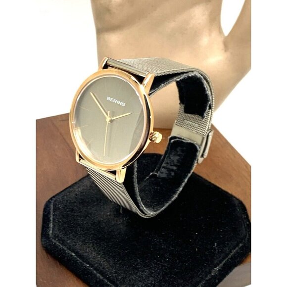 Bering Women's Watch 13436-369 Quartz Gray Dial Rose Gold Stainless Stee… - Picture 2 of 14